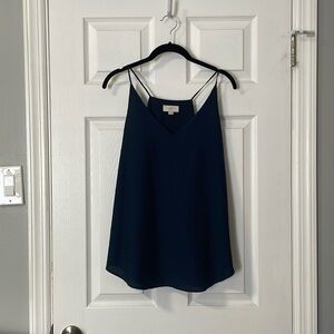 Loft navy alter top with texture diamond pattern (M)
